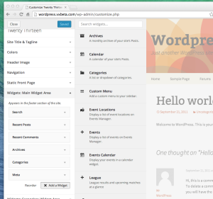 WordPress Widget Live Preview